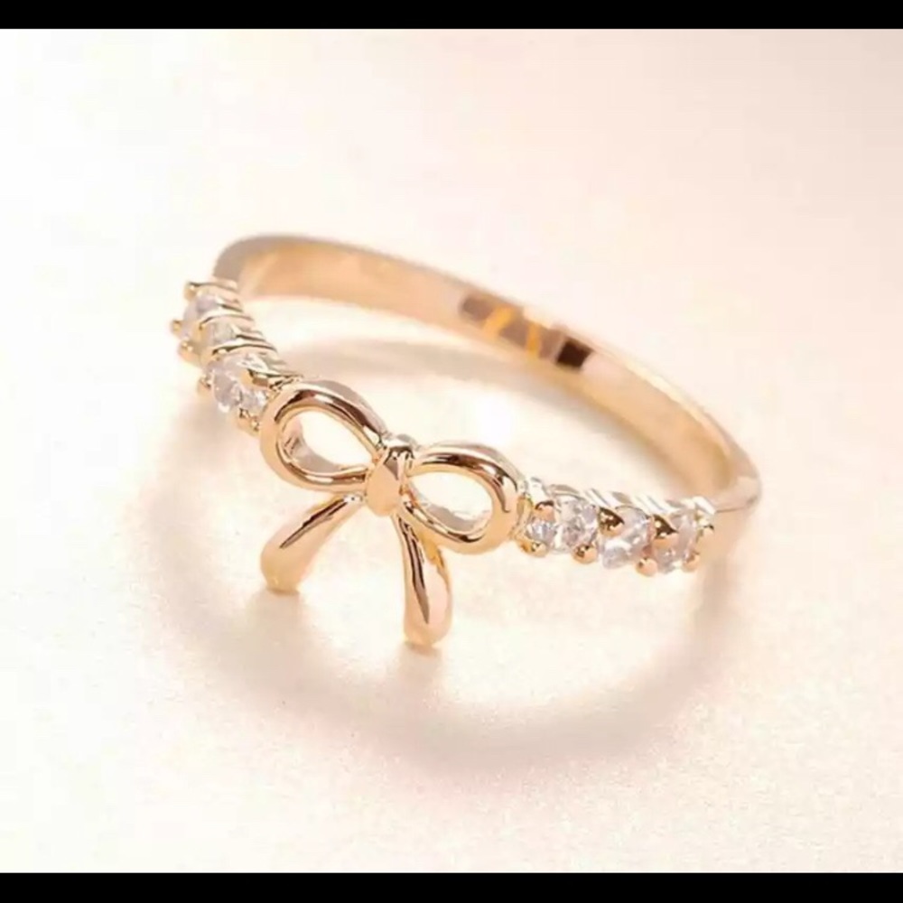 14k gold filled bow ring